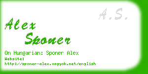 alex sponer business card